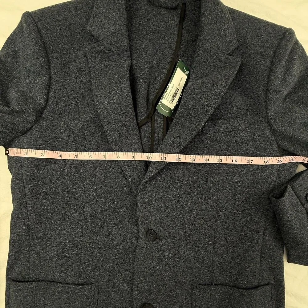 NEW Artefact Knit Blazer Heathered Blue Men Size Medium Jacket Academia Preppy
